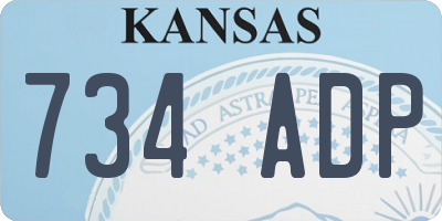 KS license plate 734ADP