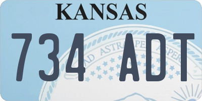 KS license plate 734ADT