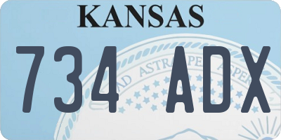 KS license plate 734ADX