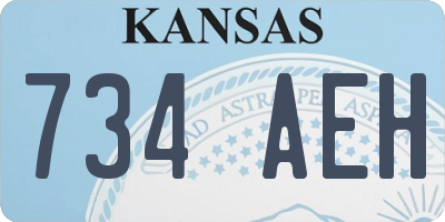 KS license plate 734AEH
