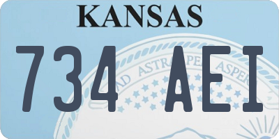 KS license plate 734AEI