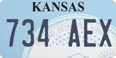 KS license plate 734AEX