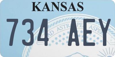 KS license plate 734AEY