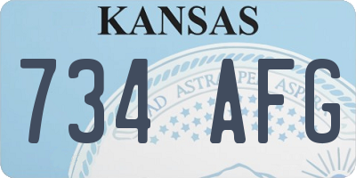 KS license plate 734AFG
