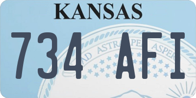 KS license plate 734AFI