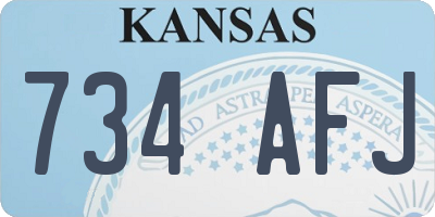 KS license plate 734AFJ
