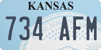 KS license plate 734AFM