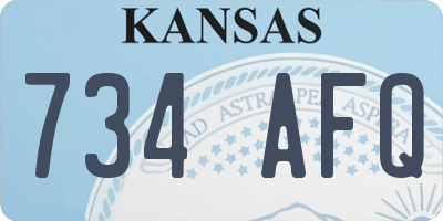 KS license plate 734AFQ