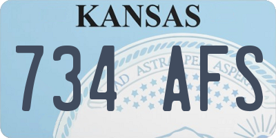 KS license plate 734AFS