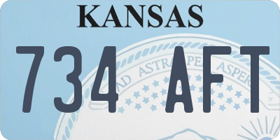 KS license plate 734AFT
