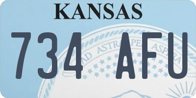 KS license plate 734AFU