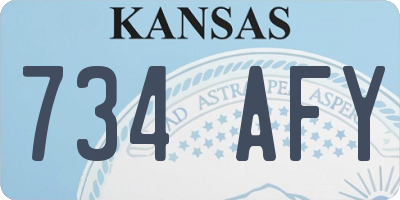 KS license plate 734AFY
