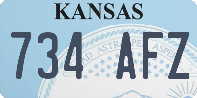 KS license plate 734AFZ