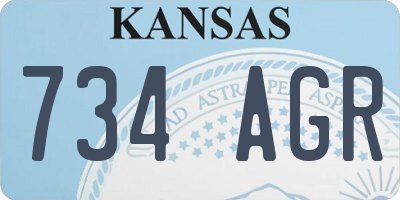 KS license plate 734AGR