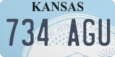 KS license plate 734AGU