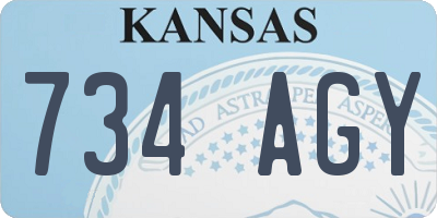 KS license plate 734AGY