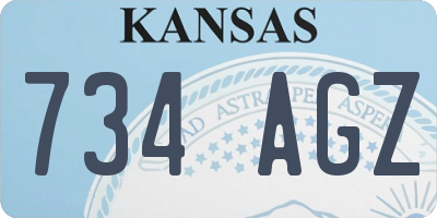 KS license plate 734AGZ