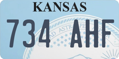KS license plate 734AHF