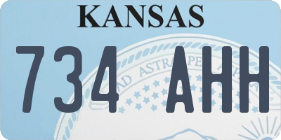 KS license plate 734AHH