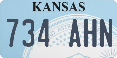 KS license plate 734AHN