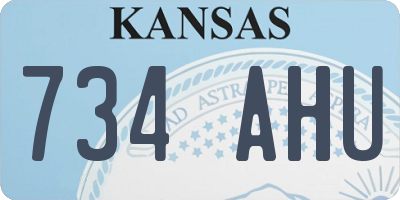 KS license plate 734AHU