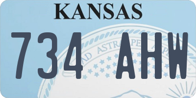 KS license plate 734AHW