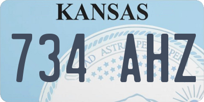 KS license plate 734AHZ