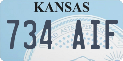 KS license plate 734AIF