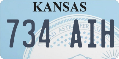 KS license plate 734AIH