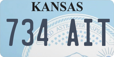 KS license plate 734AIT