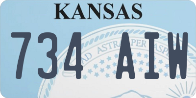 KS license plate 734AIW