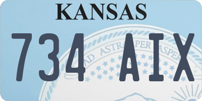 KS license plate 734AIX