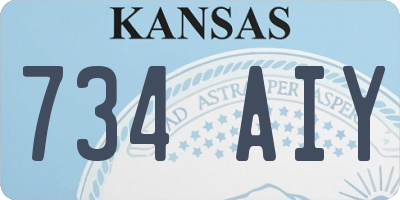 KS license plate 734AIY