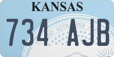 KS license plate 734AJB