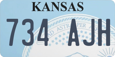 KS license plate 734AJH