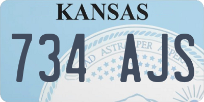 KS license plate 734AJS