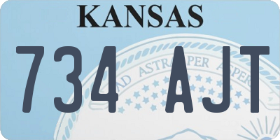 KS license plate 734AJT