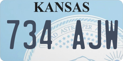 KS license plate 734AJW