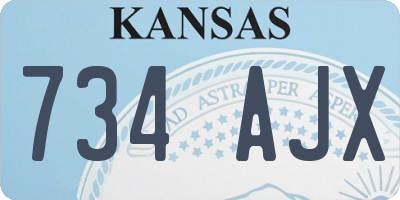KS license plate 734AJX