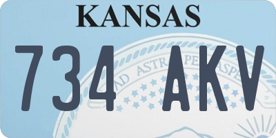 KS license plate 734AKV