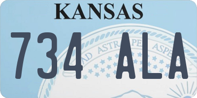 KS license plate 734ALA