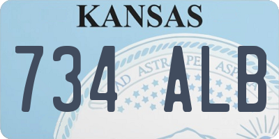 KS license plate 734ALB