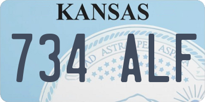 KS license plate 734ALF