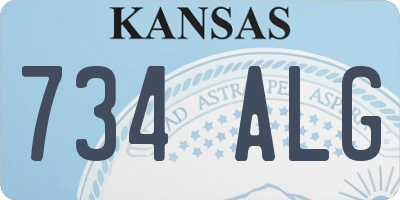 KS license plate 734ALG