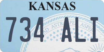 KS license plate 734ALI
