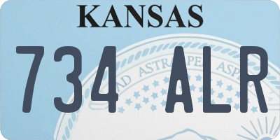 KS license plate 734ALR