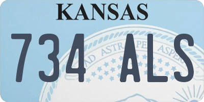 KS license plate 734ALS
