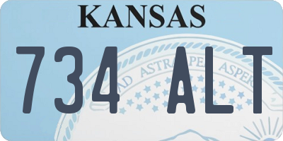 KS license plate 734ALT