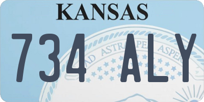 KS license plate 734ALY