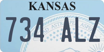 KS license plate 734ALZ